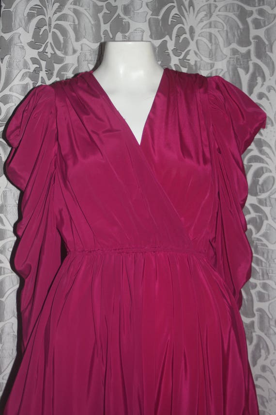 Vintage Nod 1980's Billy Jack Maroon Dress - image 3