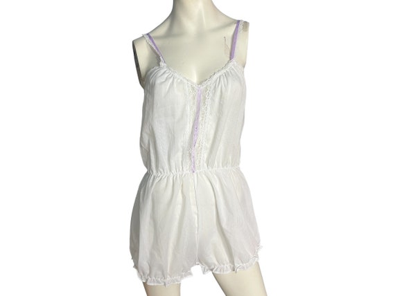 Vintage white & purple teddy L Undercover Wear - image 1