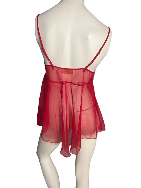 Vintage 80's red Victoria's Secret lingerie P - image 4