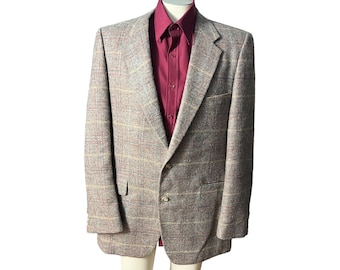 Vintage Neiman Marcus plaid suit jacket 44