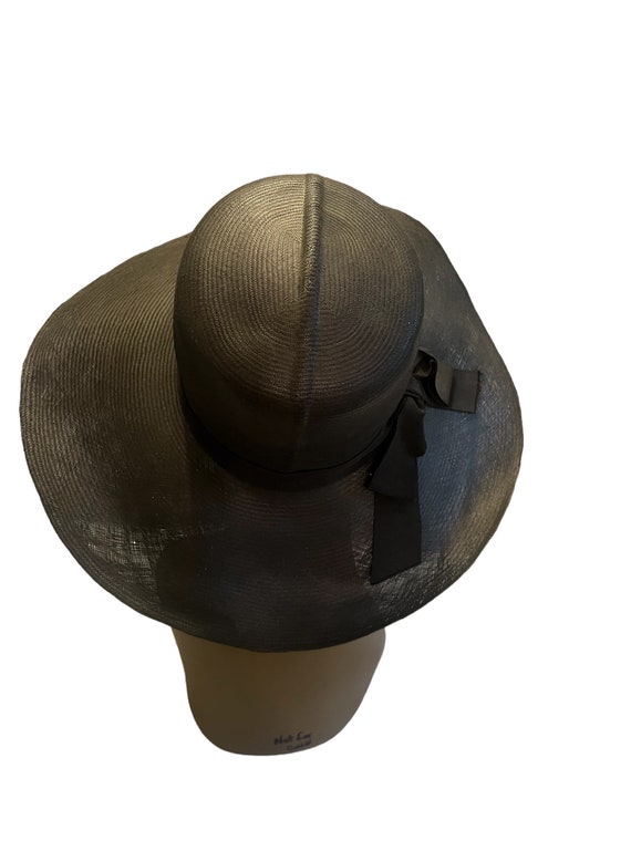 Vintage black Coralie large sun hat - image 2