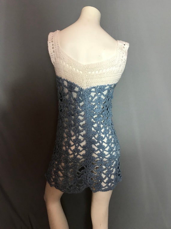 Vintage Hippie Boho Crochet Dress M - image 3