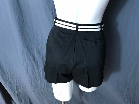 Vintage 1980’s black high waist shorts M - image 4