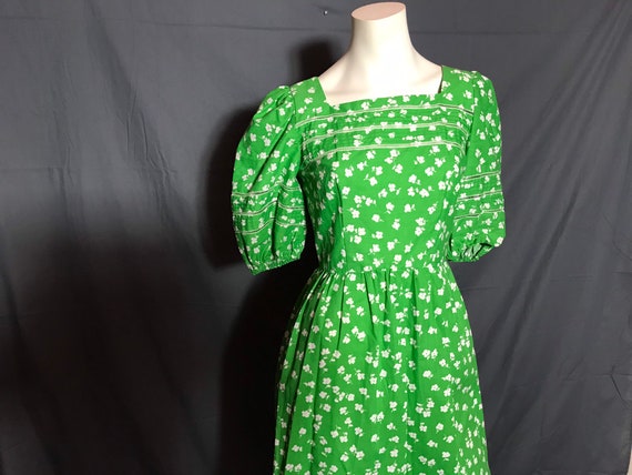 Vintage 1970's 1980's Green Kappi Country Dress S - image 1