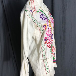 Vintage 70s embroidered Mexican shirt M/L image 5