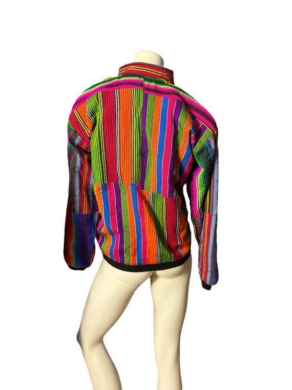 Vintage ethnic patchwork jacket M - image 5