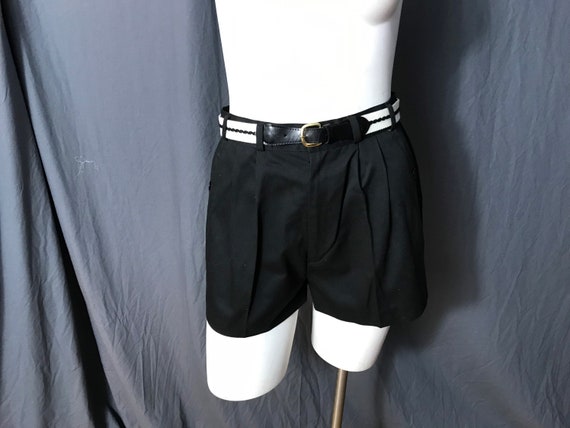 Vintage 1980’s black high waist shorts M - image 1