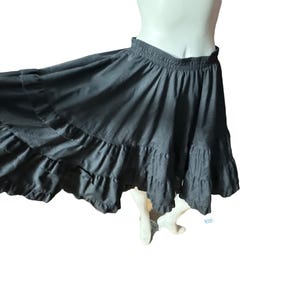 Vintage black petticoat square dance skirt L 30-32&quot;