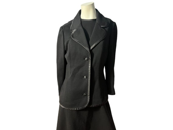 Vintage 70's black knit dress & jacket Butte Knit - image 1