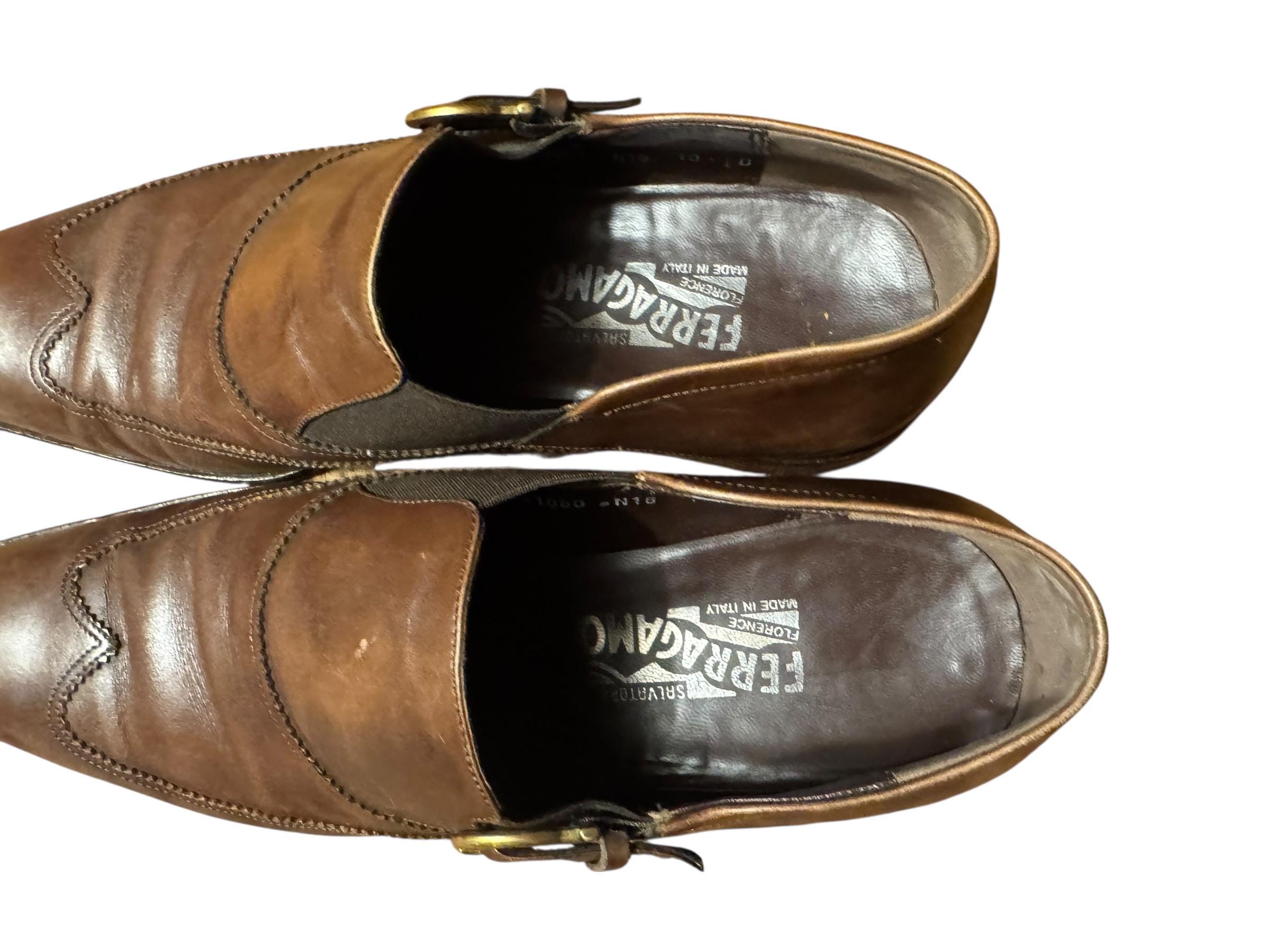 *Vintage Ferragamo Men’s size 10! Brown leather Oxfords!* Salvatore Ferragamo Oxford Brown Dress Shoes for Men for  main image 2