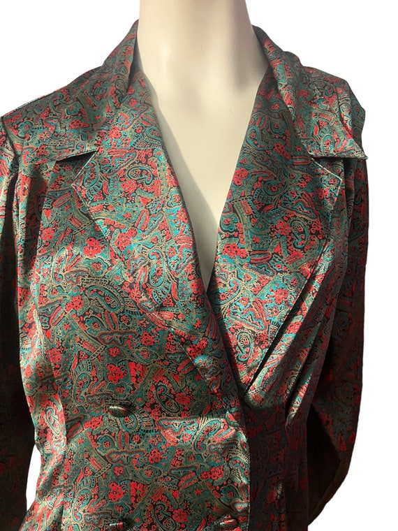 Vintage 80's paisley Notations blouse 10 M - image 3