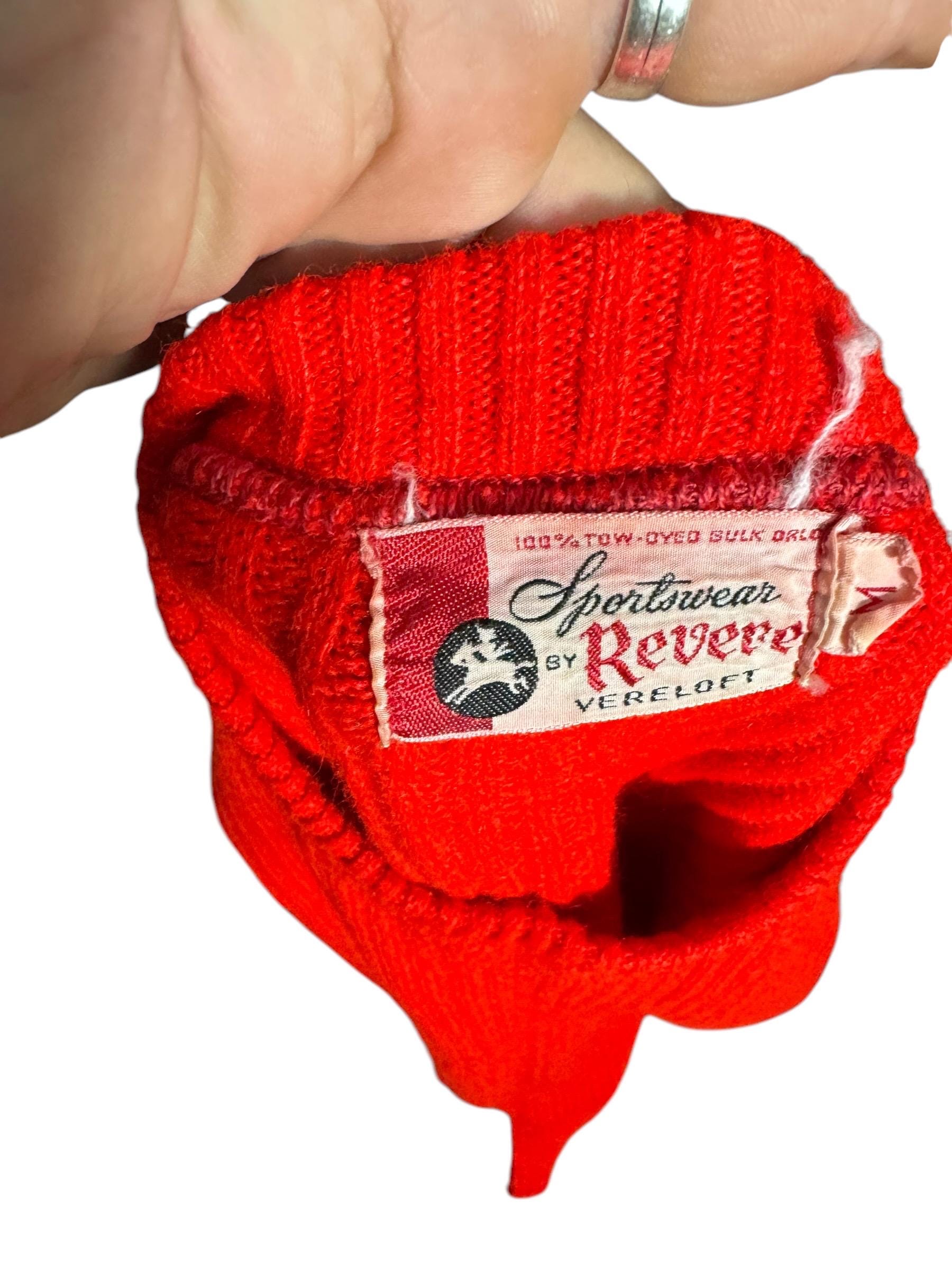 Vintage 60's Red Men's Sweater M Revere - Etsy