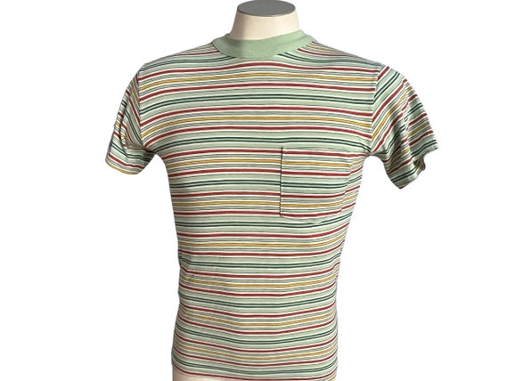 Vintage 70's Kings Road men's t-shirt striped S - image 1