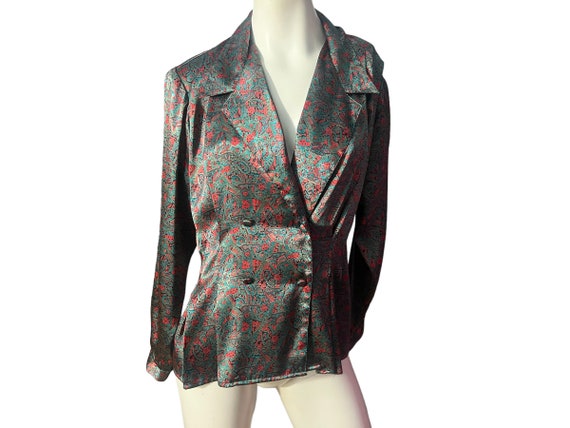 Vintage 80's paisley Notations blouse 10 M - image 1