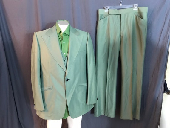 Vintage 1970’s Monte Cristo Deluxe green 3pc men’s