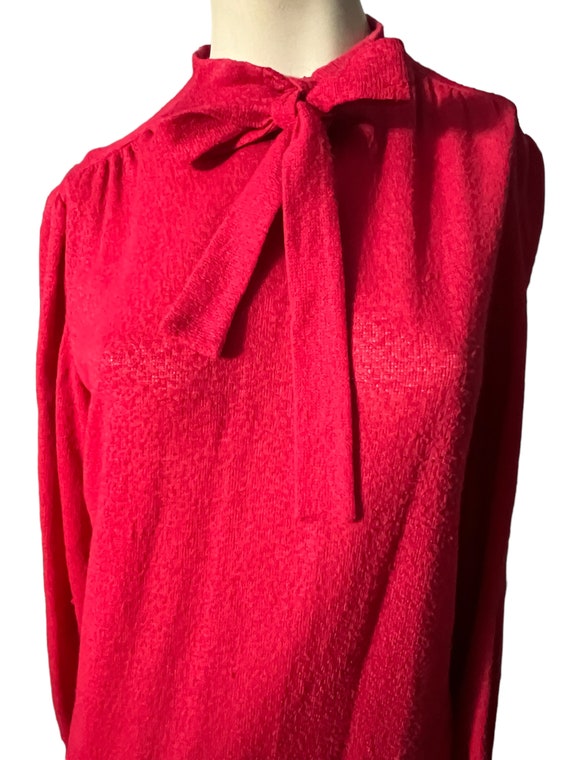 Vintage 70's pink terry cloth dress M Jeanne Durell View 3