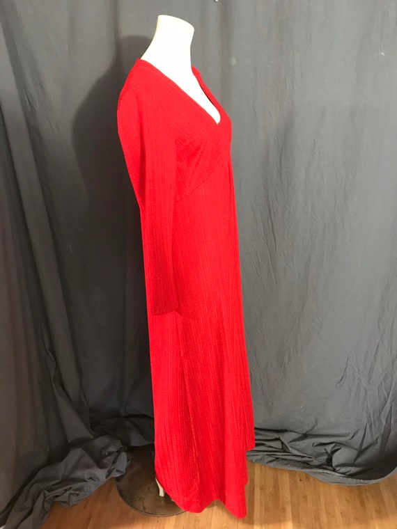Vintage 1970’s red wide leg jumpsuit volup L - image 5