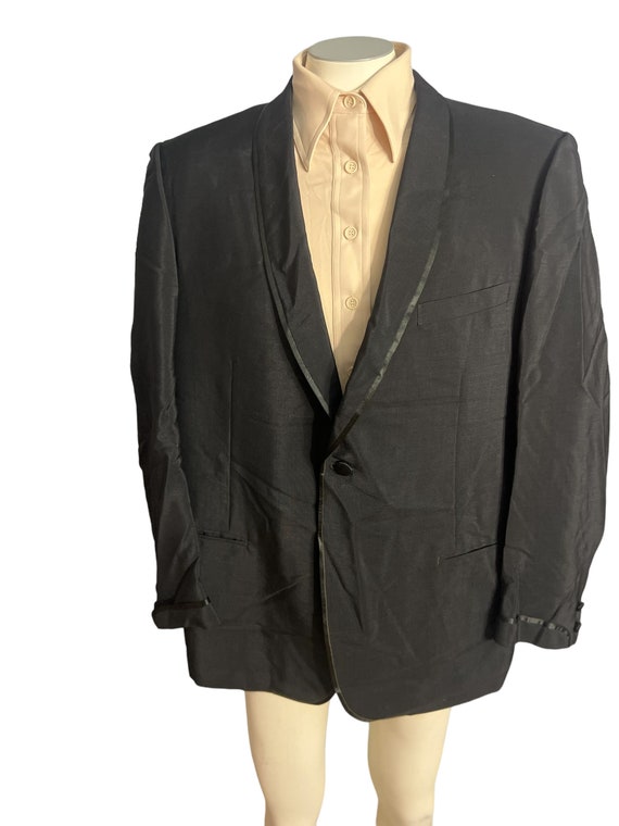 Vintage  60's black tuxedo suit jacket 44 Eldridge - image 2