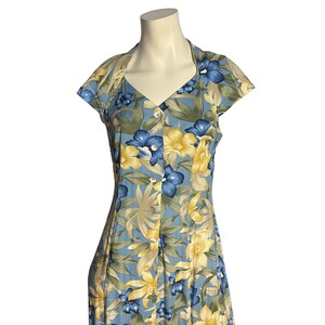 Vintage 80&#39;s tropical Hawaiian dress Scarlett 7/8