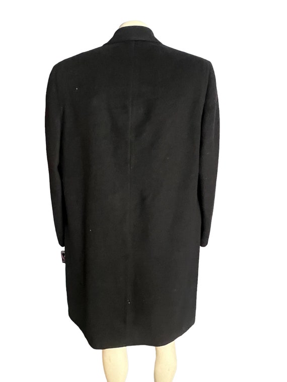 Vintage 50's cashmere black men's overcoat - image 6