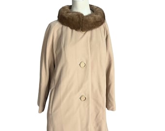 Vintage 50's women's coat tan Kashmiracle 40