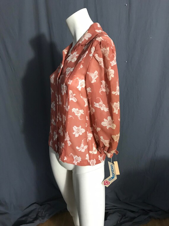 Vintage 70’s Deadstock College Town sheer shirt b… - image 4