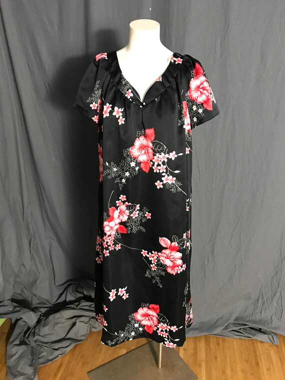 Vintage Hilo Hattie Hawaiian dress caftan XL - image 3