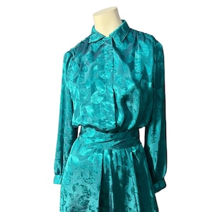 Abito verde vintage anni '80 M 6 Caron