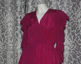 Vintage Nod 1980's Billy Jack Maroon Dress