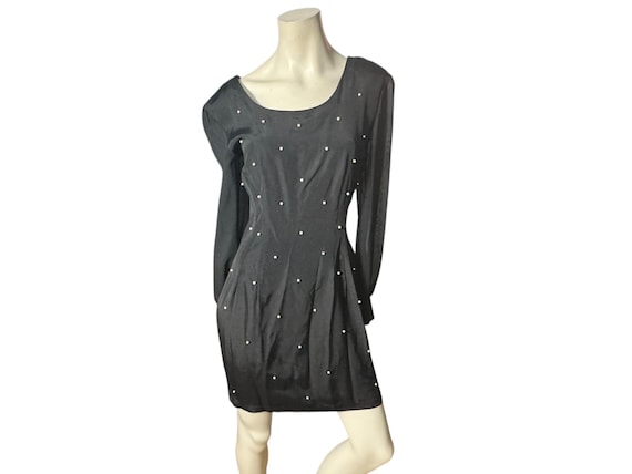black vest mini dress Black Knit Contrast Collar Mini Dress  self-portrait-US
