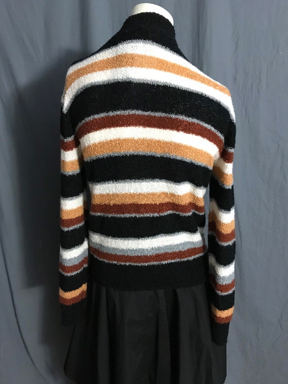 Vintage By Jove brown striped cardigan sweater L - image 4