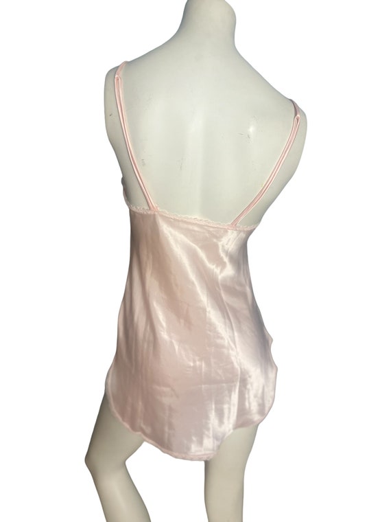 Vintage 80's short pink nightgown S - image 5