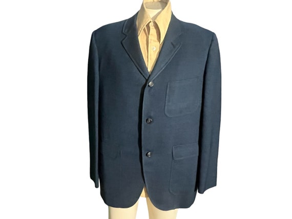 Vintage 70's blue suit jacket 42 - image 1