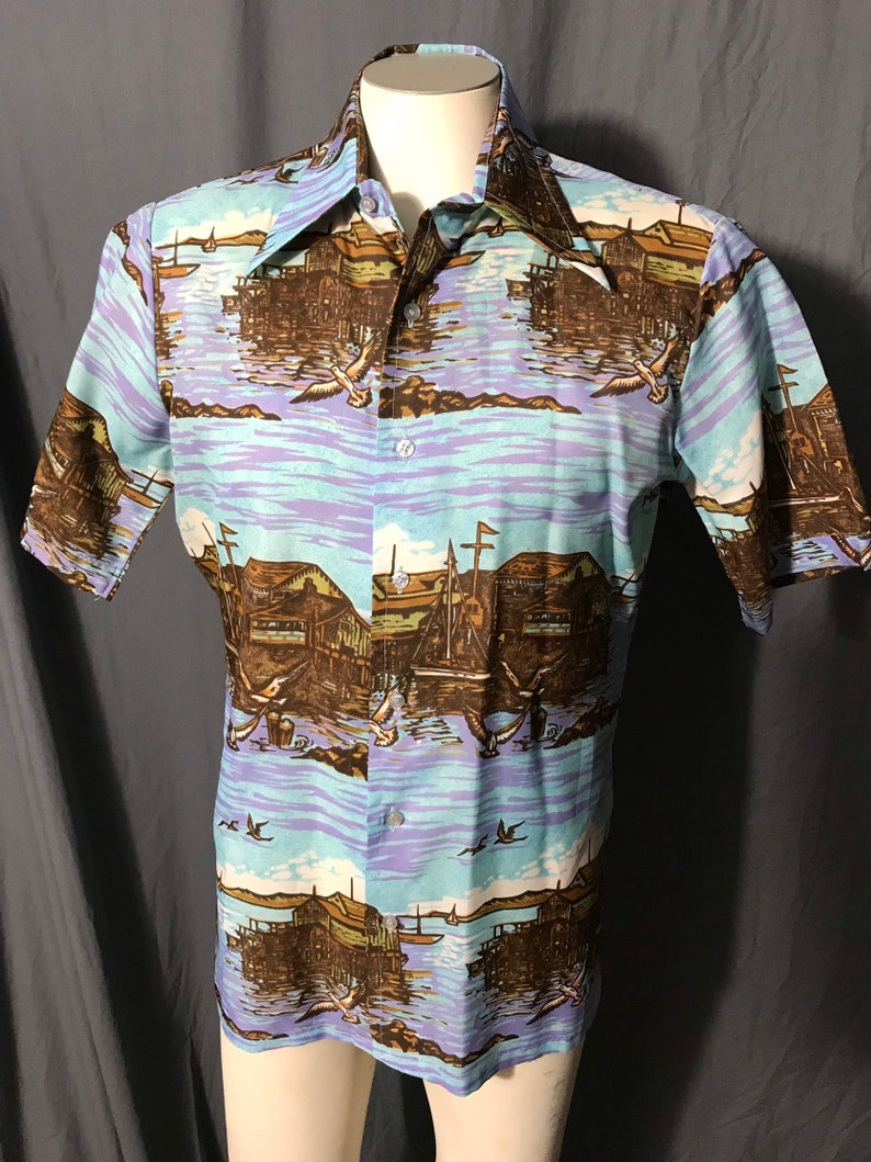 Vintage 1970s Royal Knight Quintessa boat shirt M image 2