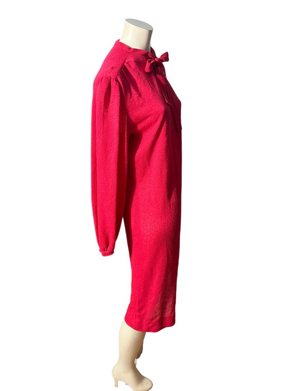 Vintage 70's pink terry cloth dress M Jeanne Durell View 4