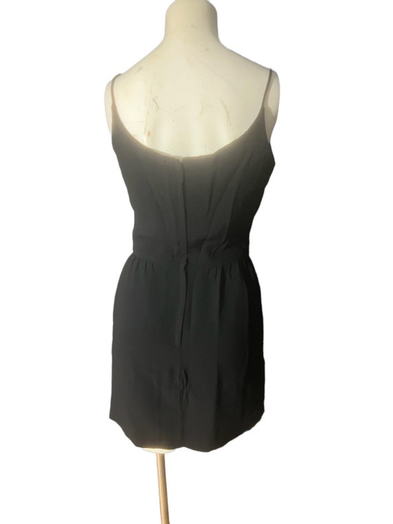 Vintage 60's Carole King little black dress M - image 6