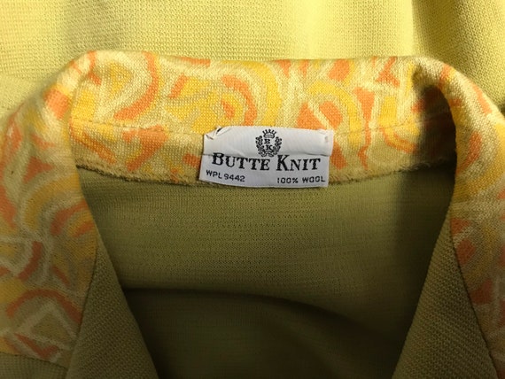 Vintage 1970’s Butte Knit mustard yellow women’s … - image 10