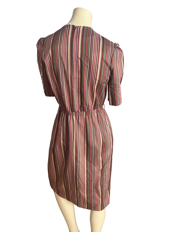 Vintage 80's striped dress pbj M - image 5