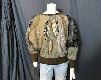 Vintage 1980’s Carducci leaf sweater S
