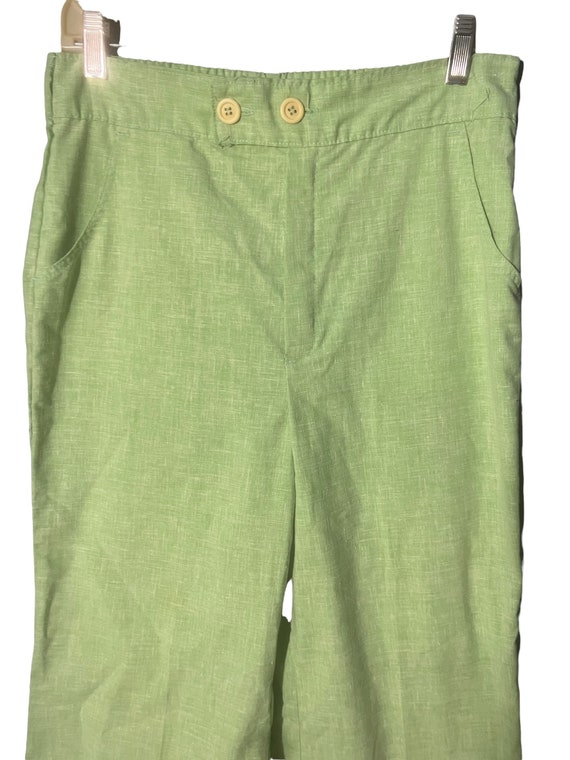 Vintage 70's green bellbottoms L - image 3