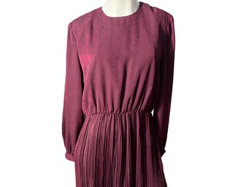 Vintage 80's maroon dress 12 Victoria Morgan