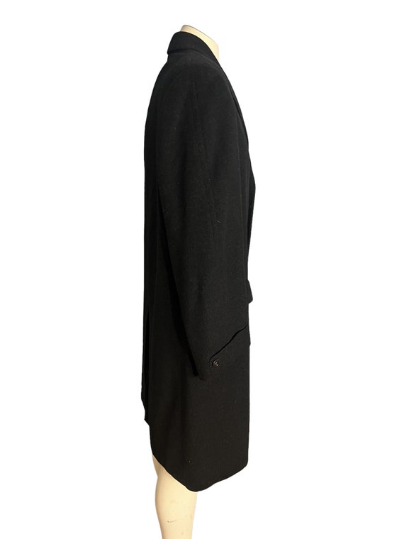 Vintage 50's cashmere black men's overcoat - image 5