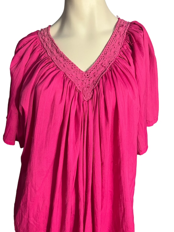 Vintage pink caftan dress one size - image 3