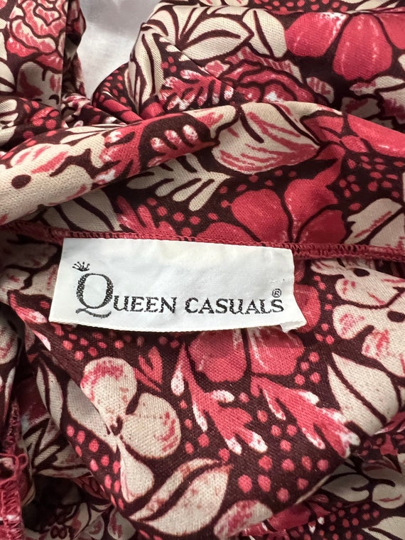 Vintage 70’s womens floral shirt Queens Casuals M - image 7