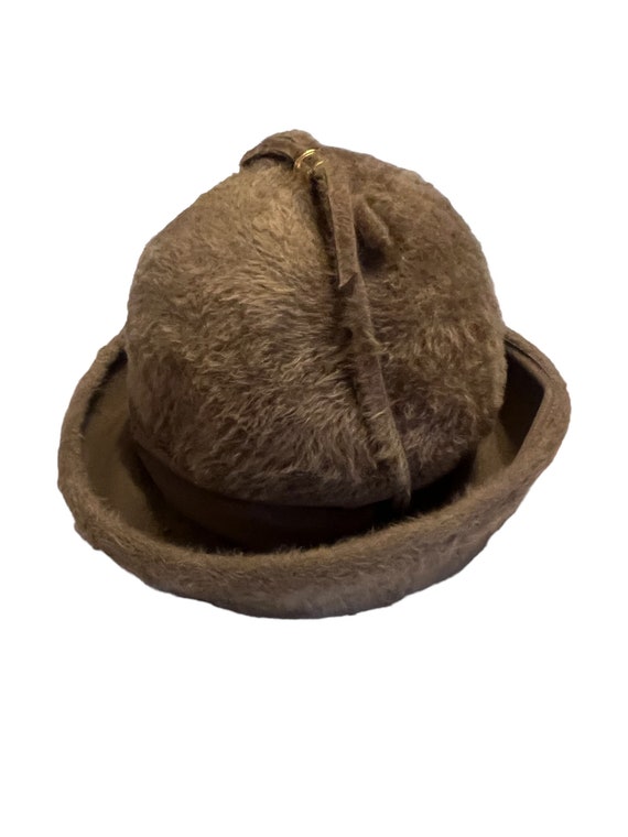 Vintage 60's Mr John hat taupe View 6