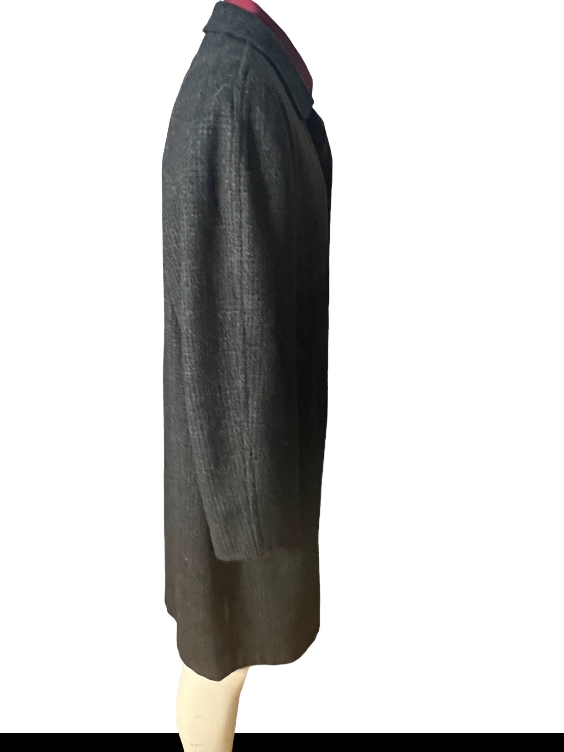 【70s】Sears Gray Wool Balmacaan Coat Men's Woolen Balmacaan Coat – Crush on Retro