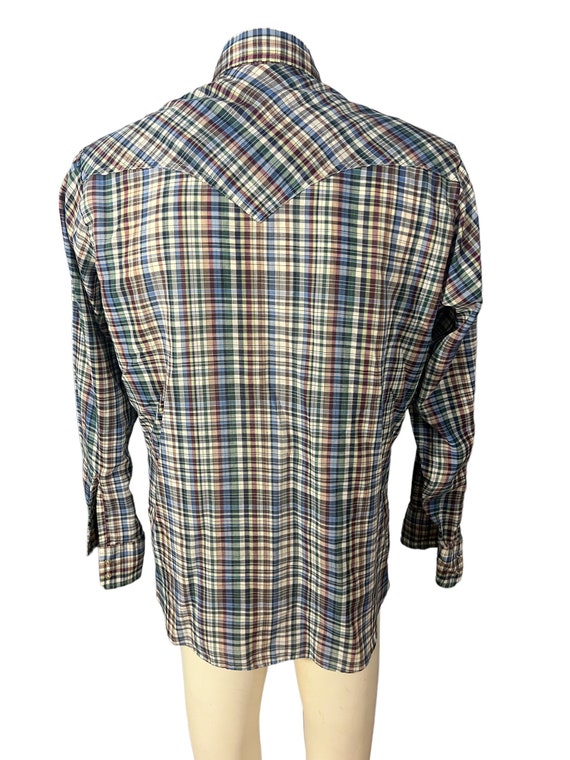 Vintage Levi’s plaid western shirt XL - image 5