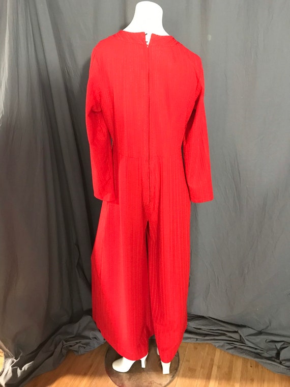 Vintage 1970’s red wide leg jumpsuit volup L - image 7