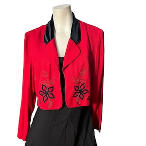 vintage 80’s red short jacket 16