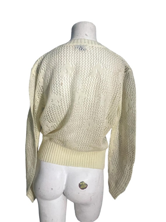 Vintage 70's hand loomed sweater M - image 5